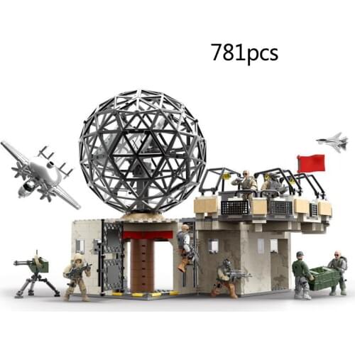 Modern military Desert anti terrorist stronghold defense mega building block ww2 army figures bricks toys collection for gifts
