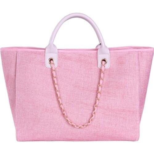 Tote Bags Ladies Large Capacity Chain Handbags New Fashion Female Solid Color Shoulder Bag
