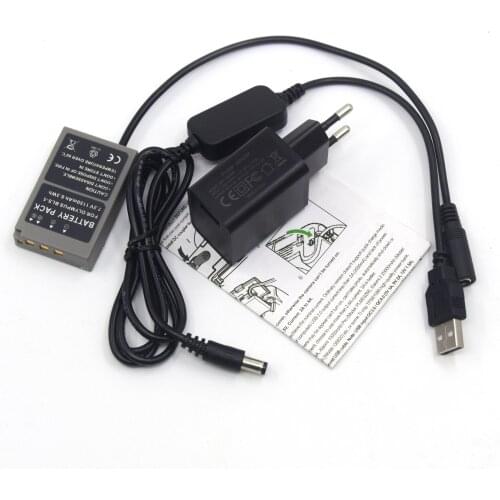 USB PS-BLS5 BLS-5 Dummy Battery+QC3.0 Charger for Olympus Cameras PEN E-PL2 E-PL5 E-PM2 Stylus 1 1s OM-D E-M10 E-M10 Mark II