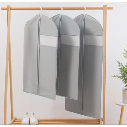 Thicken Solid PEVA Clothing Dust Cover Suit Coat Waterproof Protector Storage Bag with Zipper