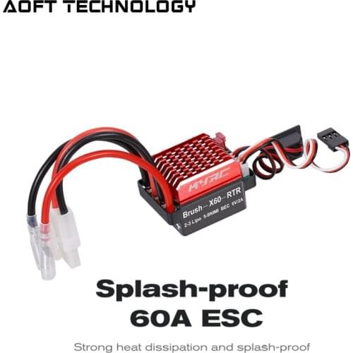 WaterProof 60A Brushed Electric Speed Controller ESC for RC 1/10 Car TRX-4 D90 Truck Monster Crawler Tank Fishing Bait Boat