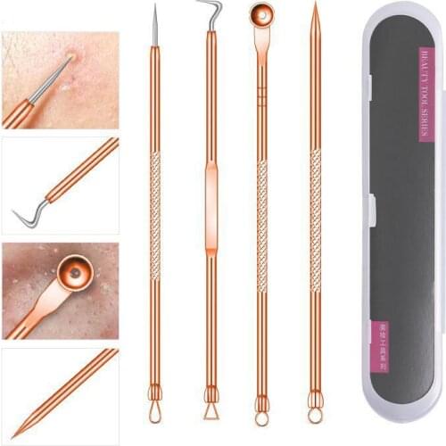 10-2Pcs Stainless Blackhead Remover Needles Dots Cleaner Acne Blemish Remover Needles Set Black Spot Extractor Pore Cleanser