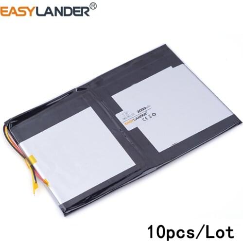10pcs/Lot 7.4V 3000mAh 38116110 lithium Li ion polymer rechargeable battery For Tablet PC Power bank GPS PSP DVD PAD DIY E-Book