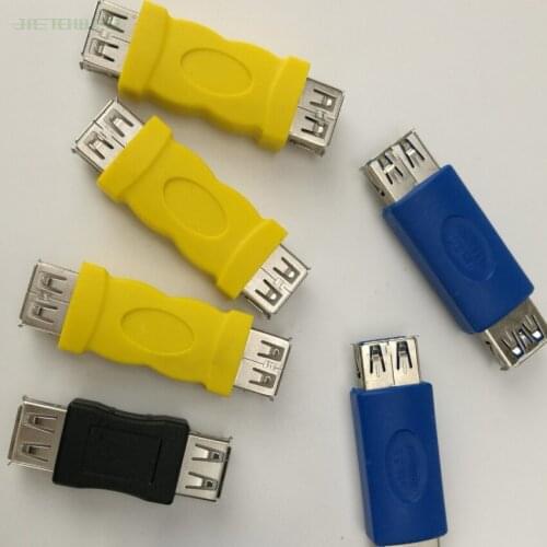 100pcs/lot USB 3.0 USB 2.0 Adapter Connector Type A Female To Female Coupler Changer Connector Durable for PC Laptop Computer