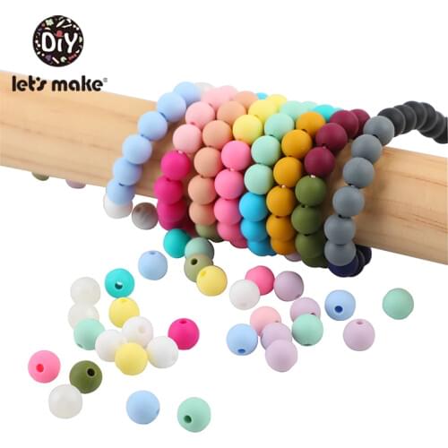 LetS Make 1000pc Silicone Rodent 9mm Silicon Beads Baby Teething Bpa Free Teether Baby Toys Montessori Baby Silicone Teether