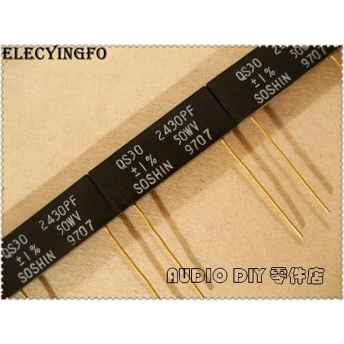 2PCS/10PCS SOSHIN QS30 2430pF 50V 50V2430pF 1% high precision gold plated foot film capacitor