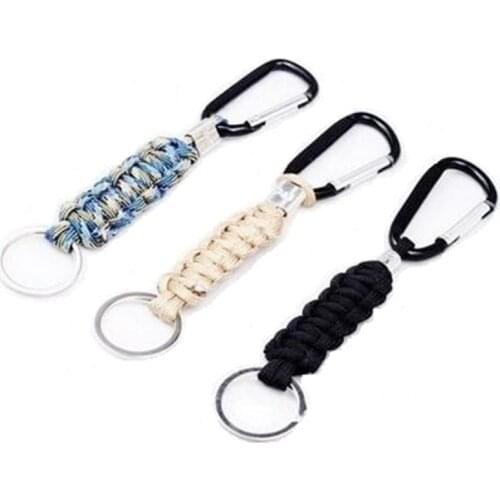 2PCS Outdoor Umbrella Rope Handmade Keychain EDC Emergency Quick Release Umbrella Rope With Survive Climbing Buckle