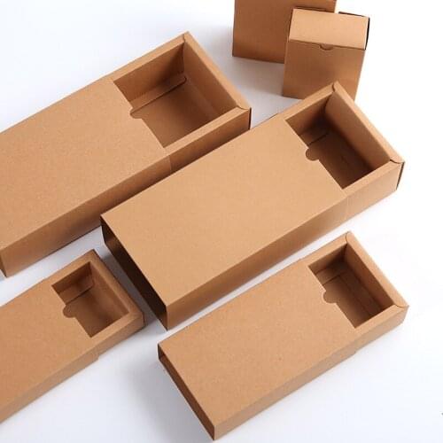 20pcs/lot Drawer Slide Paper Gift Box 10 Sizes Stoage Paper Box Handmade Soap Jewelry Packaging Candy Favor Box