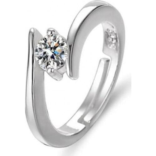 2021 Fashion New Temperament Ring Creative Simple Wild Bride Goddess Of Fate Trend Crystal Open Ring Womens Sales Signet Ring