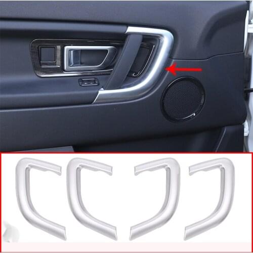 ABS Chrome Car Inner Door Handle Cover Armrest Moulding Trim Sticker Strip For Land Rover Discovery Sport 2015-2019 Accessorie