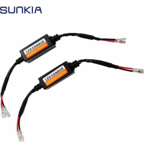 2Pcs/Set H1 Car LED Headlight Fog Lamp Bulb Error Free Warning Canceller Capacitor Load Resistor Canbus Decoders