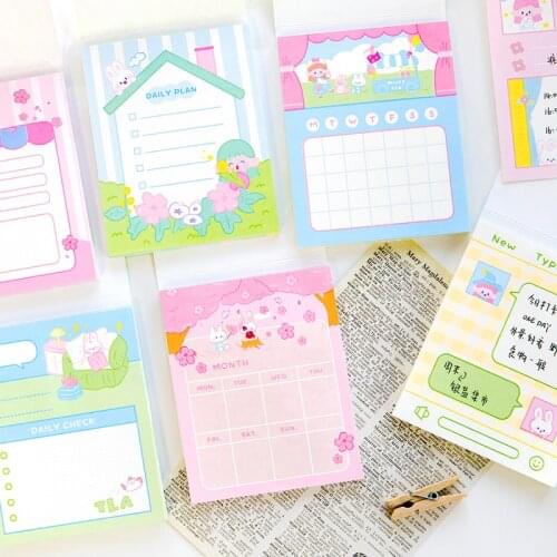 50 Sheets Ricky‘s Sweet Diary Series Memo Pad Cute Stationery Girl Sticky Notes Portable Notepad School Office Supply Papeleria