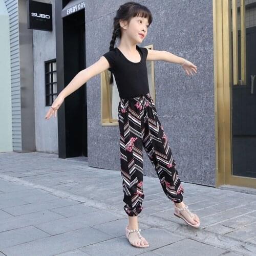 Childrens Pants Spring and Summer Printing Pure Cotton Silk Casual Beach Boys Girls Trousers Boys Harem Pants Free Shipping