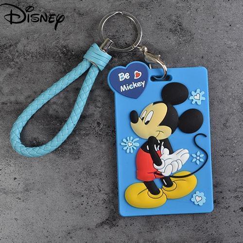 Disney Card Holder Keychain Silicone Cute Cartoon Anime Card Credential Access Card Simple Bank Card Protective Case