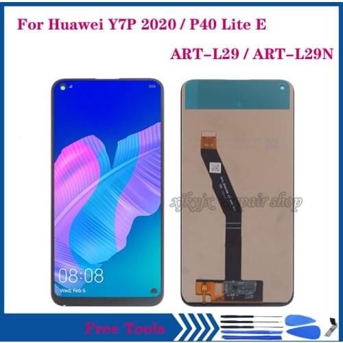 6.39" AAA quality Display For Huawei P40 lite E LCD Touch Screen Digitizer Replament For Y7P 2020 ART-L28 L29 Display 10 Touch
