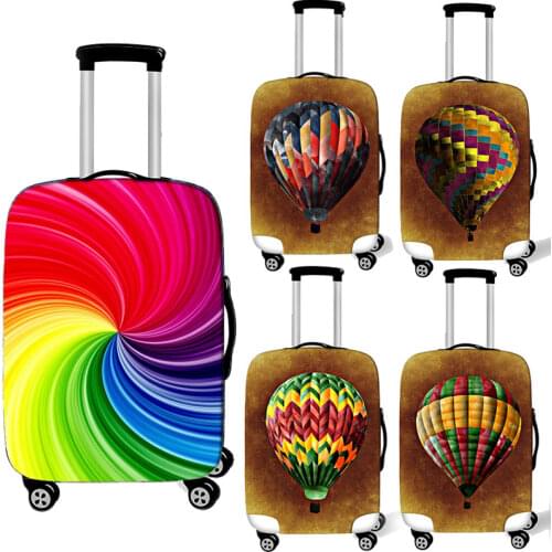 Elastic Luggage Cover Trunk Case Suitcase Protective Covershot air balloon print Baggage Dust Case Cover Travel Accessories