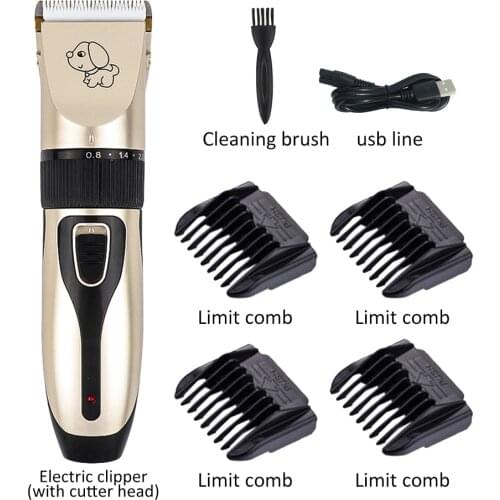 Electrical Dog Hair Trimmer Pet Hair Clipper Shaver Rechargeable Low-Noise Cat Hair Remover Grooming Hair Cutter Machine