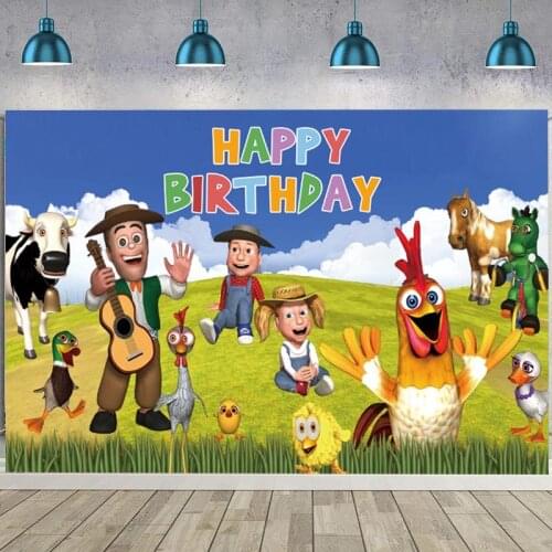 La Granja De Zenón Backdrop Farm Boys Happy Birthday Party Photography Background Baby Shower Photocall Decoration Banner