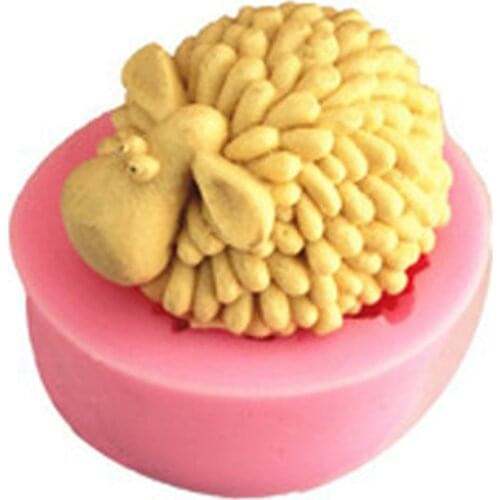 Big sheep flowers Shaped Baking tools fondant mold Cake DIY Sugar Silicone Fondant candle Mold handmade-soap-mold F0603