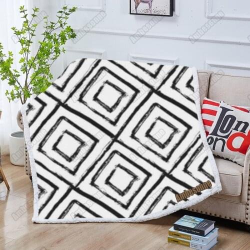 Geometric Pattern Print Blanket Summer Blankets Kids Adult Blankets For Beds Sofa Blankets Outdoor Picnic Blanket Custom Blanket