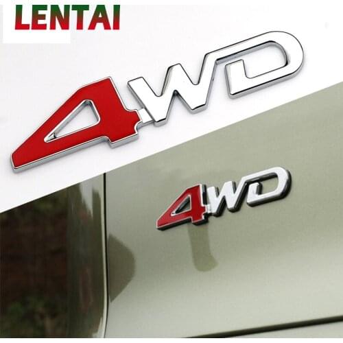 LENTAI 1PC Auto Car 3D Metal Sticker 4WD 4X4 For kia Ceed Suzuki grand vitara Citroen xsara picasso C3 Subaru Saab Lada