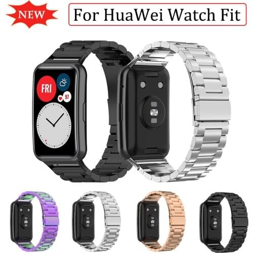 Stainless Steel Metal Band For Huawei Watch FIT Strap Smartwatch Accessories Huawei Watch fit Replacement Wrist Belt bracelet