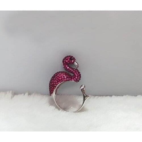 Designer Fashion 925 Sterling Silver Jewelry 3A Cubic Zirconia Party Ajustable Ring