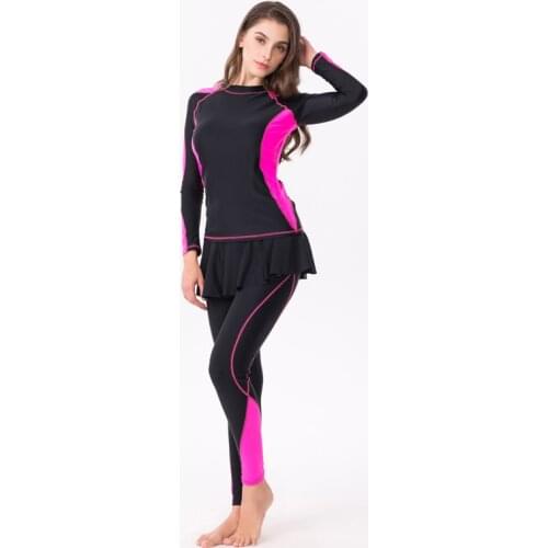 Plus Size Muslim Swimwear Islamic Women Girls Wear Burkinis Bathing Suit Beach Long sleeve 2pcs Full Cover Surf diving Swimwear