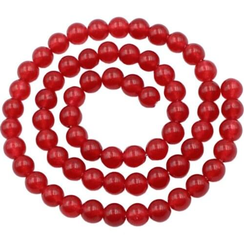 Natural Stone Clear Quartz Crystal Loose Beads for Jewelry Making Round DIY Necklace Bracelet Red Jades Finding Jaspers 15" B13