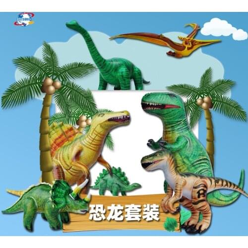 New PVC Inflatable Toy Balloon Realistic Dinosaur Set Infant Children Gift Birthday Party Decoration Supplies