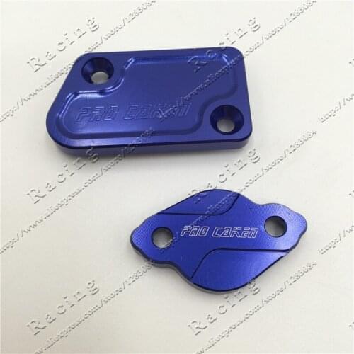CNC Front & Rear Brake Reservoir Fluid Cover Fit YZ125 YZ250 YZ250F YZ450F YZ250FX Motorcycle MX Enduro Motocross Dirt Bike