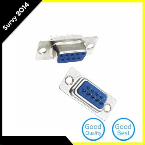 10pcs RS232 serial port connector DB9 female socket/Plug connector 9pin copper RS232 COM socket adapter