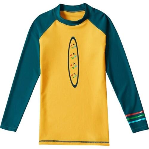 Long Sleeve Rash Guard Surf Shirts Swim Top Swimwear w/ 4 Sizes S M L XL