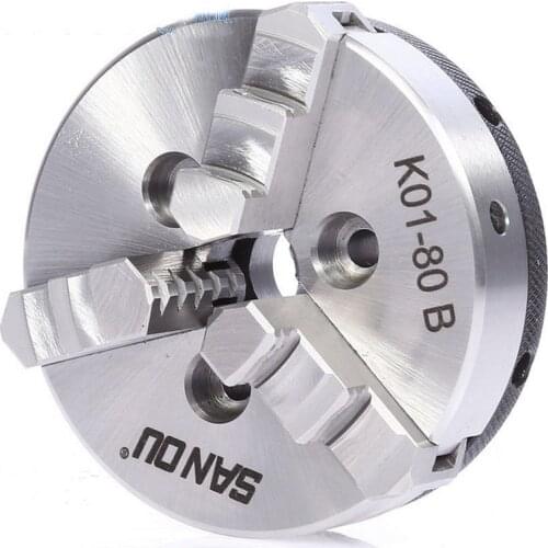 LATHE Chuck K01-80B 80mm 3" 3 Jaw Manual Mini Self-Centering Reversable Chuck Sanou for CNC