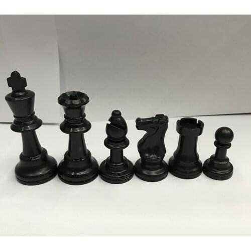 1Set Chess Pieces Set Plastic Chess Set Chess Game 75mm King for Travel Collection