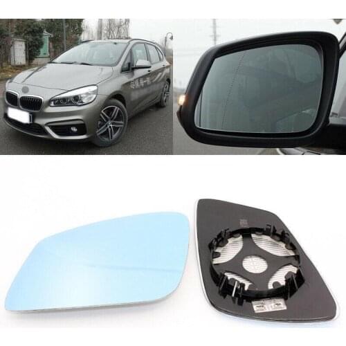 Blue mirror For BMW 2 Series 220 228m 235i Side View Door Mirror Blue Glass With Base Heated turn single lamp