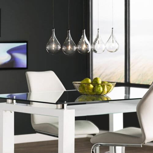 Modern Glass Drop Led Chandelier Nordic Luxury Living Room Decor Kitchen Bedroom Hanging Lamp Bar Dining Room Light Fixtures