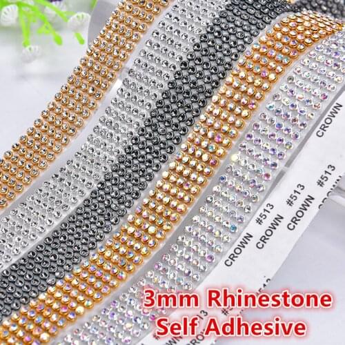 Rhinestones adhesive mesh Self Adhesive crystals rhinestones shoes clothing bag Rhinestone sticker car stickers for decoration