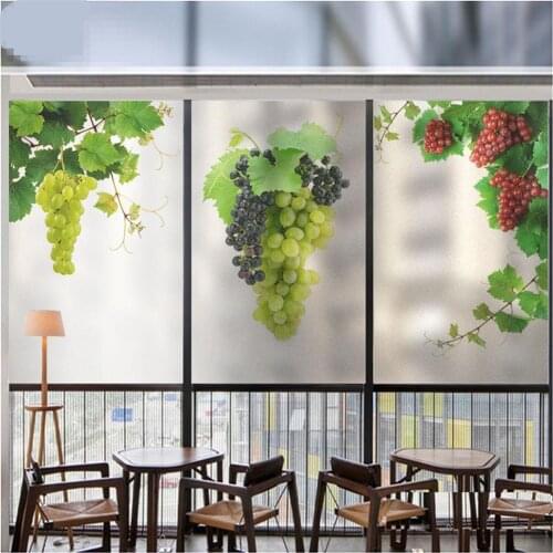 Grape Window Film Privacy Glass Sticker UV Blocking Heat Control Window Coverings Window Tint for Homedecor
