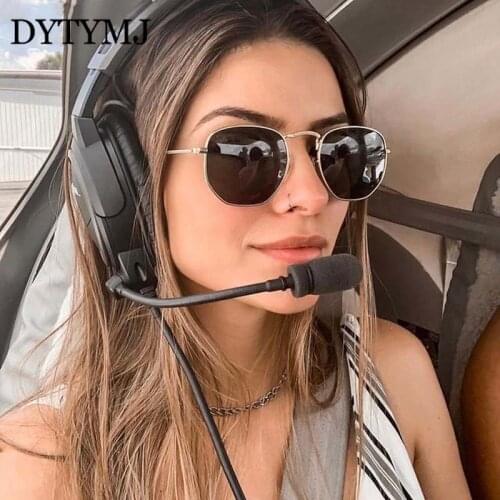 DYTYMJ Vintage Square Sunglasses Women Brand Designer Sun Glasses Men Retro Small Frame Metal Sunglass Classic Shades Glasses