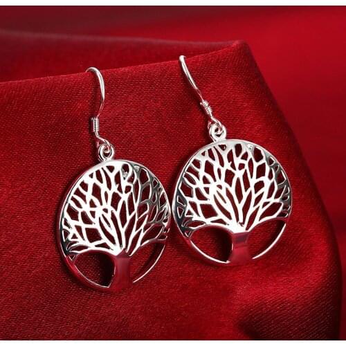 2016 new Arrival Silver color Plated earrings for women wedding jewelry Bridal Jewelry Zircon earrings high quality cheap E738