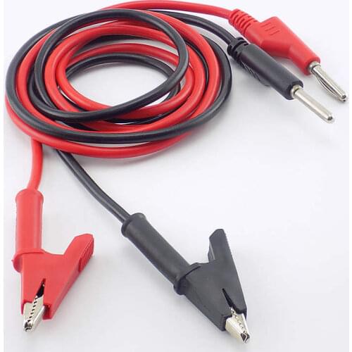 1M Test lead Wire Line Double-end electrical Voltage Banana Plug and Alligator Clip Crocodile 15A multimeter DIY Test Connector