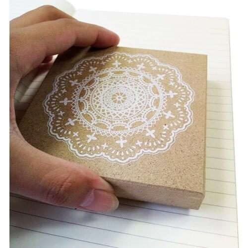 1pcs/lot 9.5*9.5cm Special Offers Square DIY Scrapbooking Lace Stamps Vintage Flower Wood Rubber Stamps DIY tool