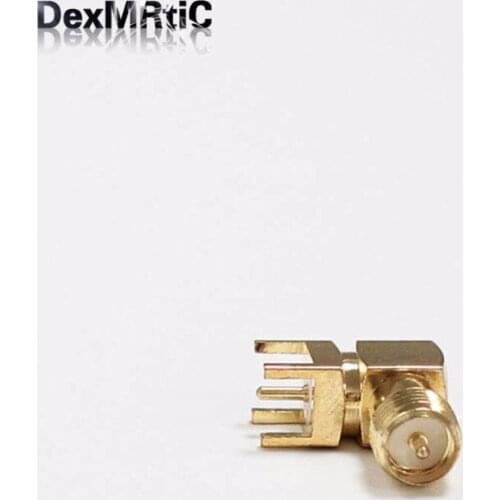 1pc RP-SMA Female Jack RF Coax Connector PCB Right Angle Goldplated NEW wholesale