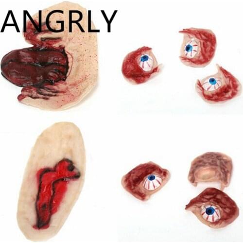 10pcs/bag Halloween Masquerade party Prop Funny Tricky toys False scar Kongbuyan beads hatchimals mascara halloween