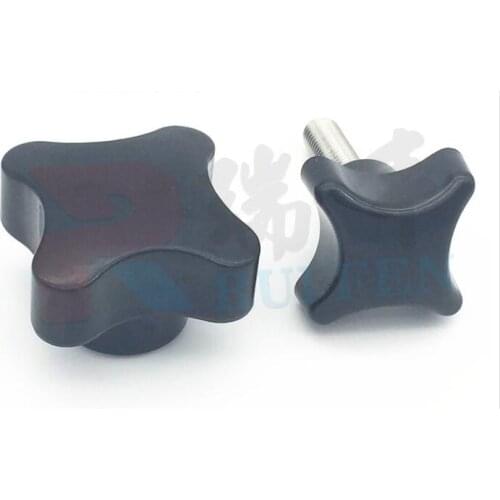2pcs M8 cross hand screw handle rubber head screws bakelite corner knob bolt 12-80mm length