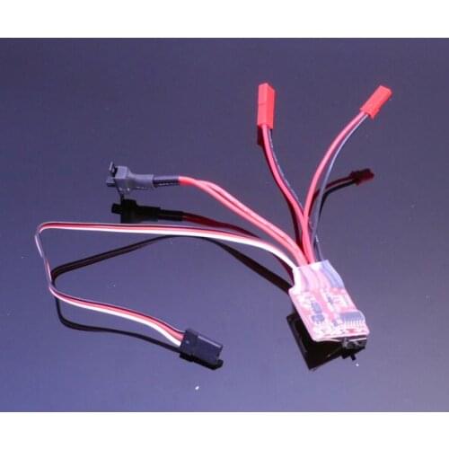 20A auto marine brush ESC (with bidirectional brake function) for 1/16 1/18 DIY toy vehicle power transfer model