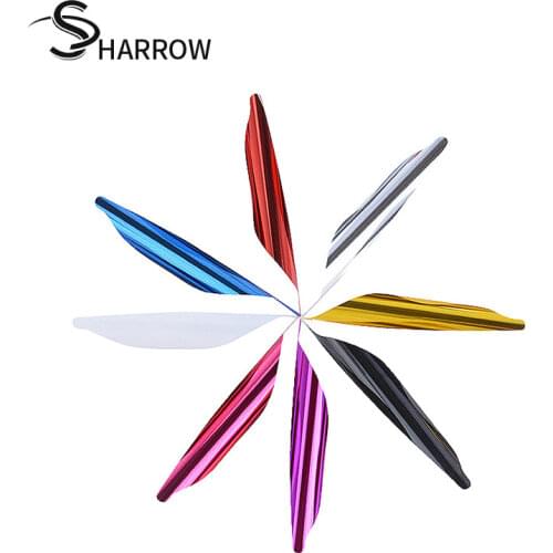 50pcs 1.8inch Archery Spiral Feather Right Wing Feather Rotating Arrow Fletching Shooting Hunting Accessories