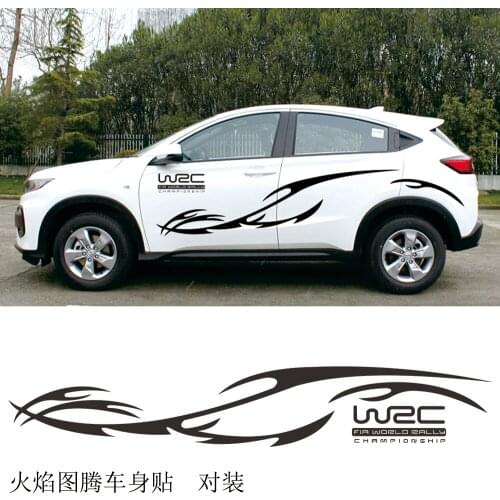 6PCS 3D flame totem decal car sticker body shape decal sticker hood car sticker fashion decoration auto accessories