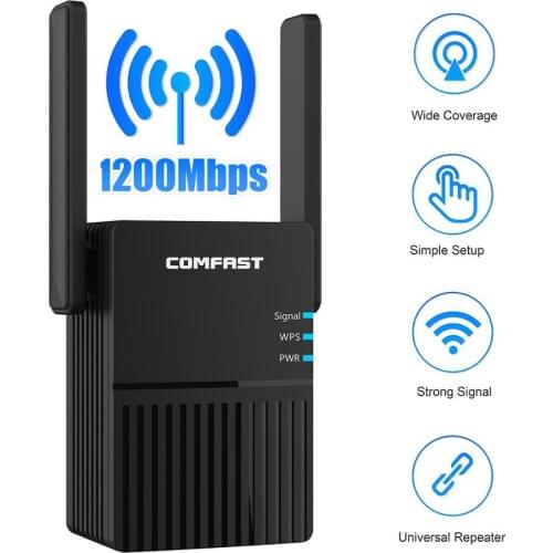 Wireless WiFi Repeater Wifi Extender 1200Mbps WiFi Amplifier 802.11AC Wi Fi Booster 5Ghz Long Range Repiter Wi-fi Access Point